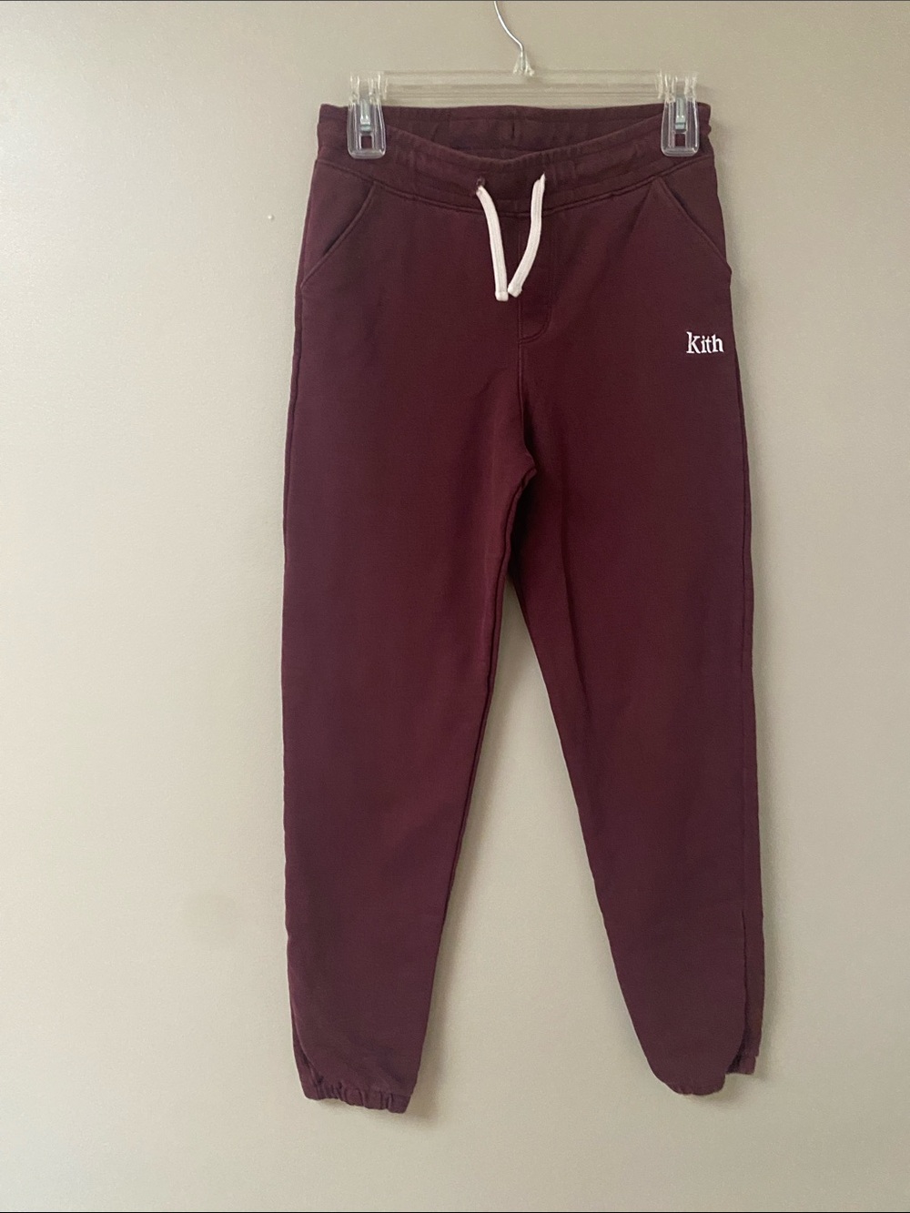 Kith Kids Maroon Drawstring Jogger Sweatpants size 12